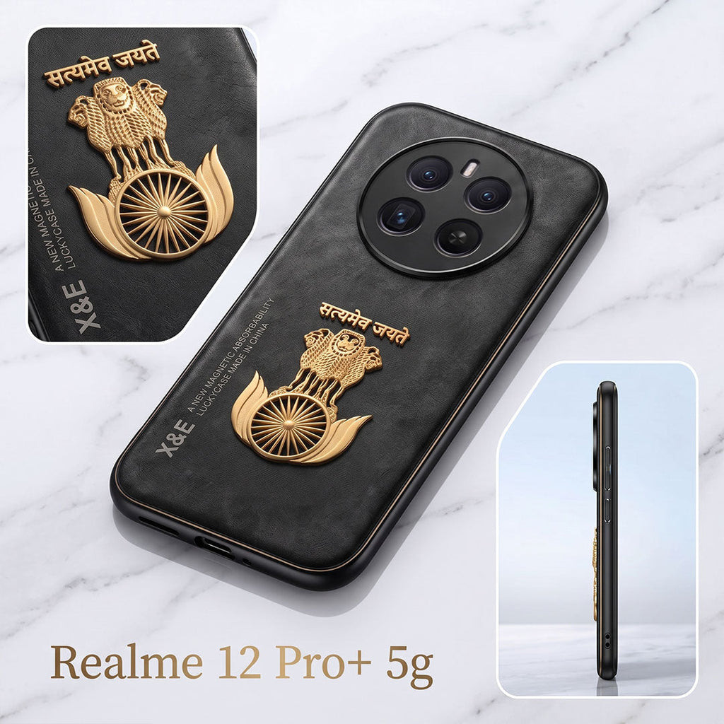 Realme 12 Pro+ 5G Satyamev Jayate Comfortable Leather Phone Case
