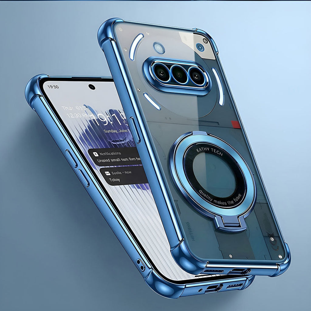 Nothing Phone 3a 5G Original Luxury Magnifier Ring Stand Shockproof Airbags Corner Case