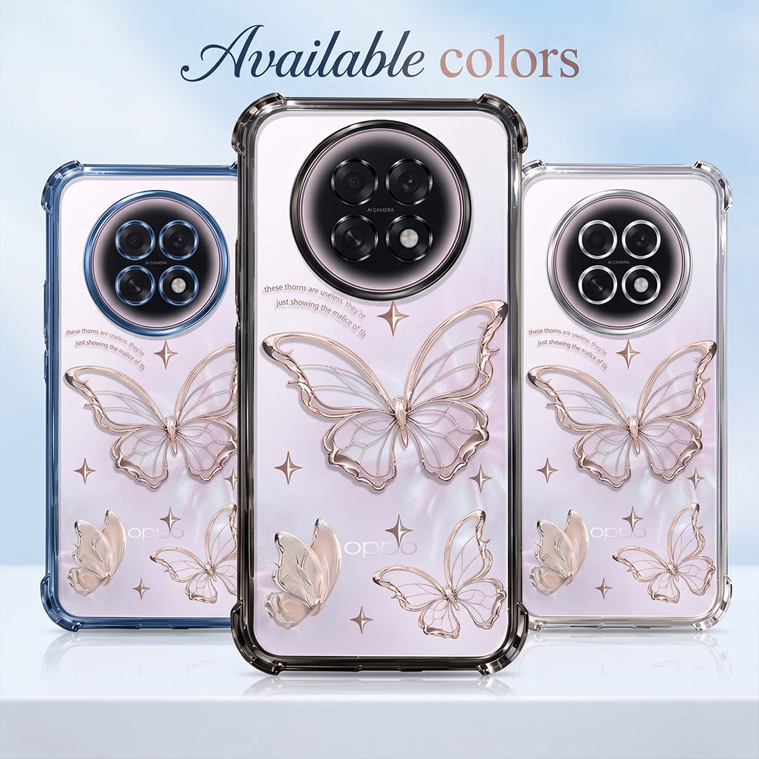 Oppo F31 Pro+ 5G Transparent Butterfly Anti-Yellow Airbag Cover