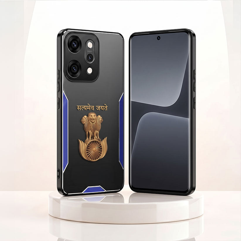 Oppo Reno 14 5G Satyamev Jayate 3D Metal Aluminium Back Case