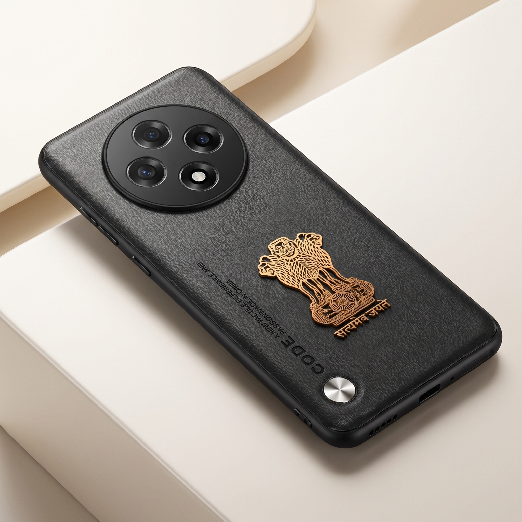 Oppo F27 Pro+ 5G Satyamev Jayate Vegan Leather Back Case