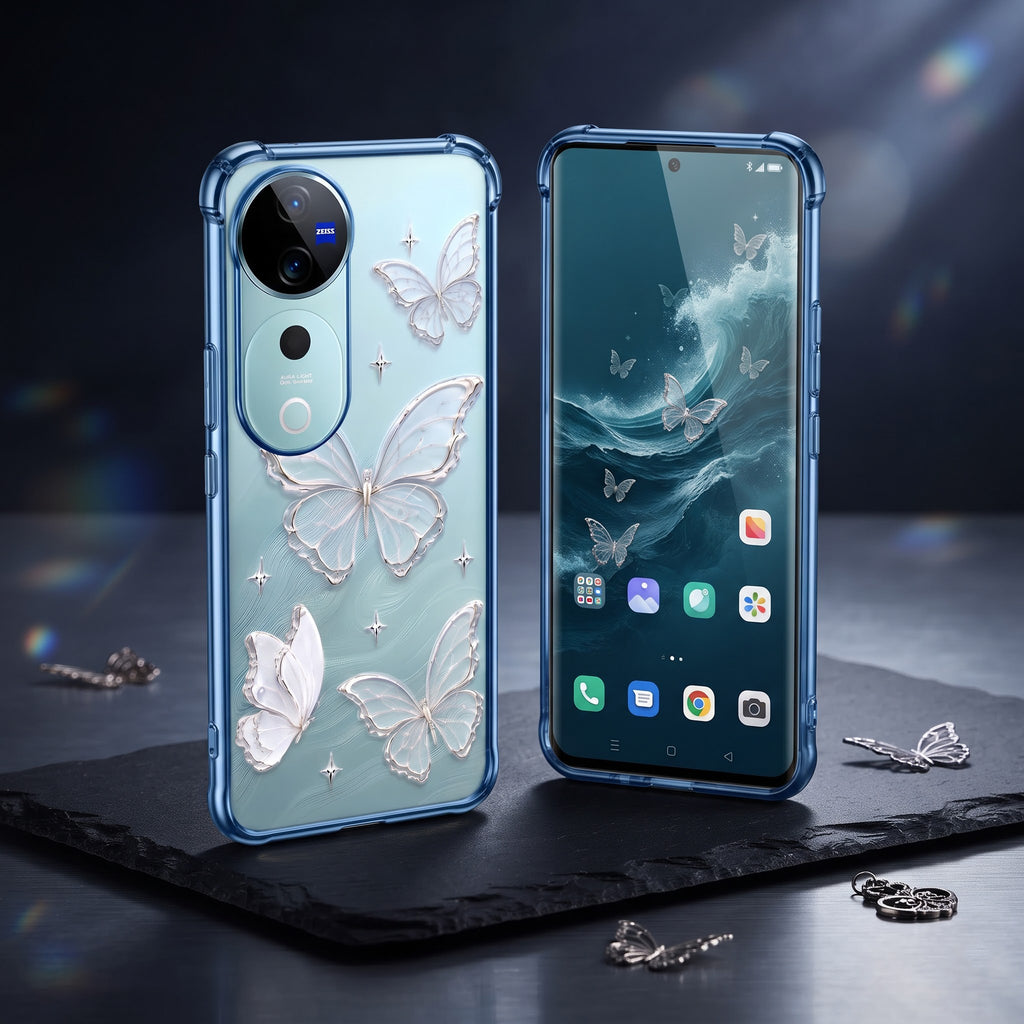 Vivo V40 PRO 5G Transparent Butterfly Airbag Cover