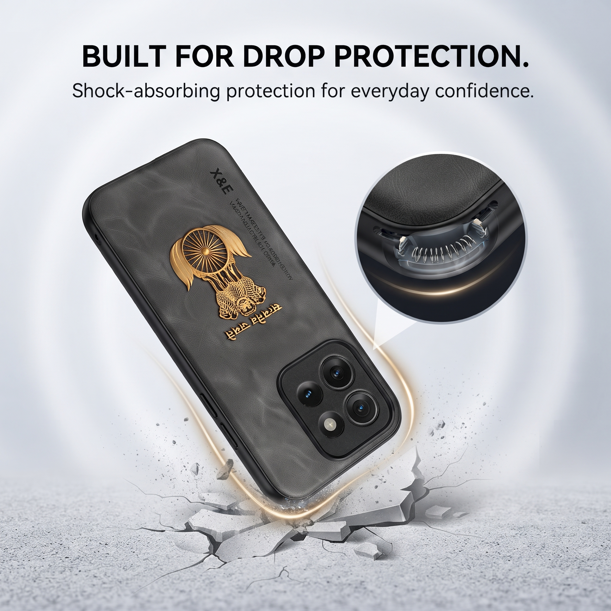 Motorola Edge 50 5G Satyamev Jayate Comfortable Leather Phone Case