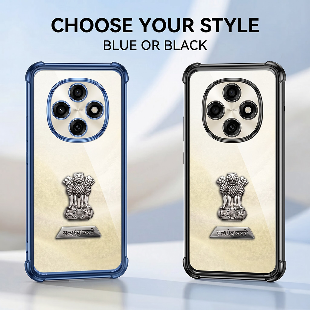 Oppo F31 Pro 5G Satyamev Jayate 2-in-1 Emblem Transparent Shockproof Airbag Case