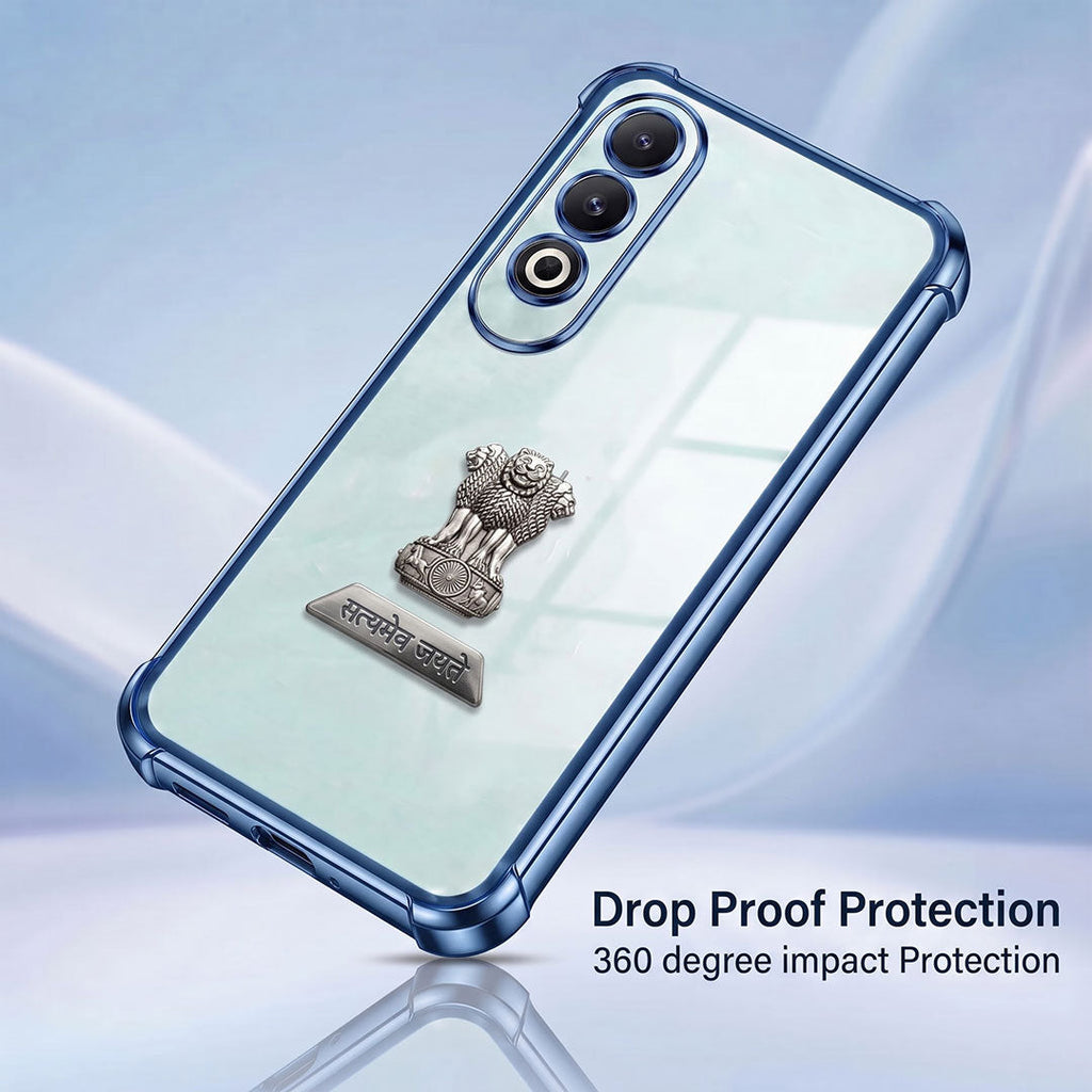 OnePlus Nord CE4 5G Satyamev Jayate 2-in-1 Emblem Transparent Shockproof Airbag Case