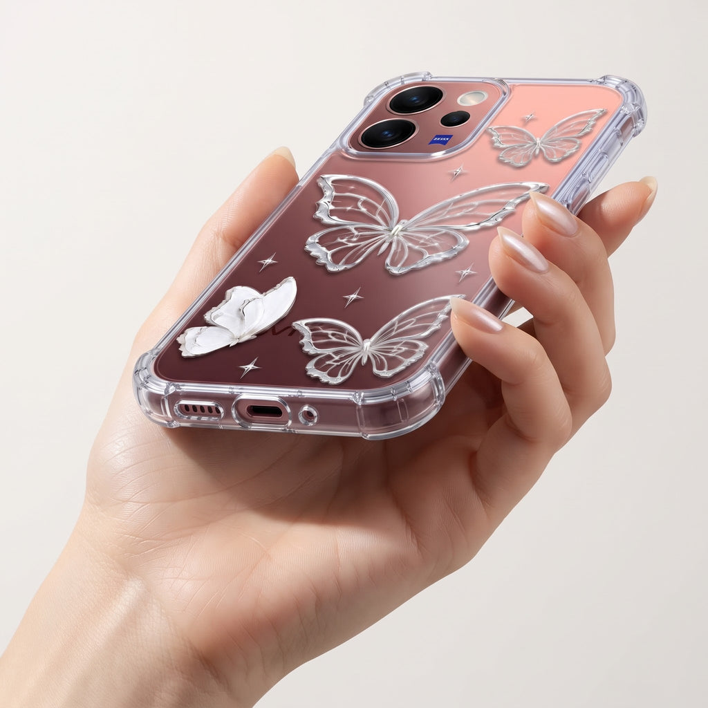 Vivo V70  5G Transparent Butterfly Airbag Cover