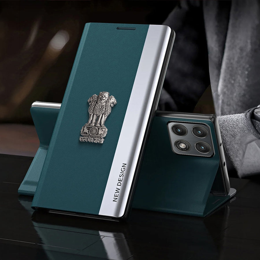 Motorola Edge 70 Pro 5G Satyamev Jayate Flip Leather Case