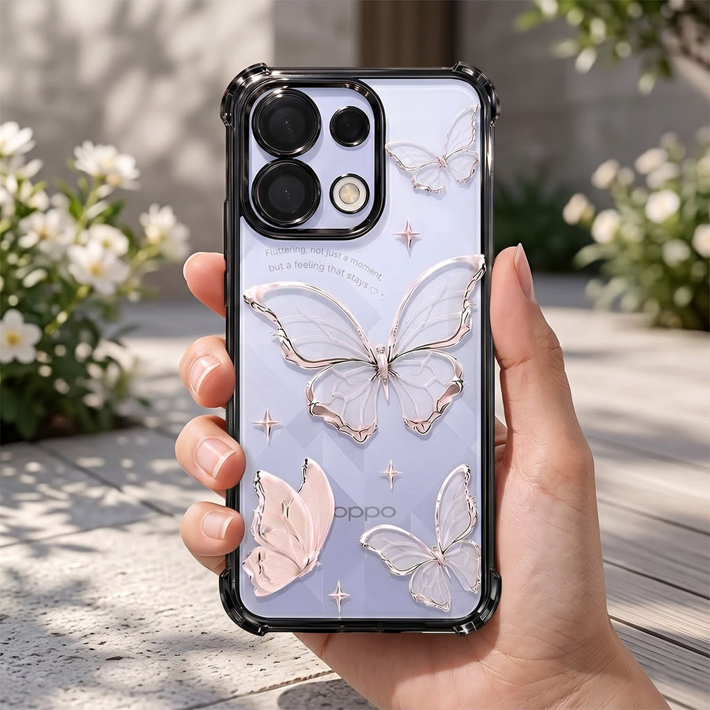 Oppo K13 5G Transparent Butterfly Anti-Yellow Airbag Cover