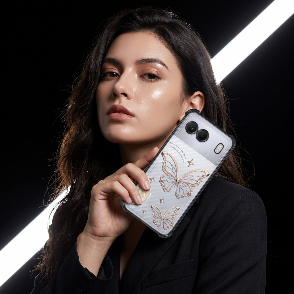 Oneplus Nord 4 5G Transparent Butterfly Anti-Yellow Airbag Cover