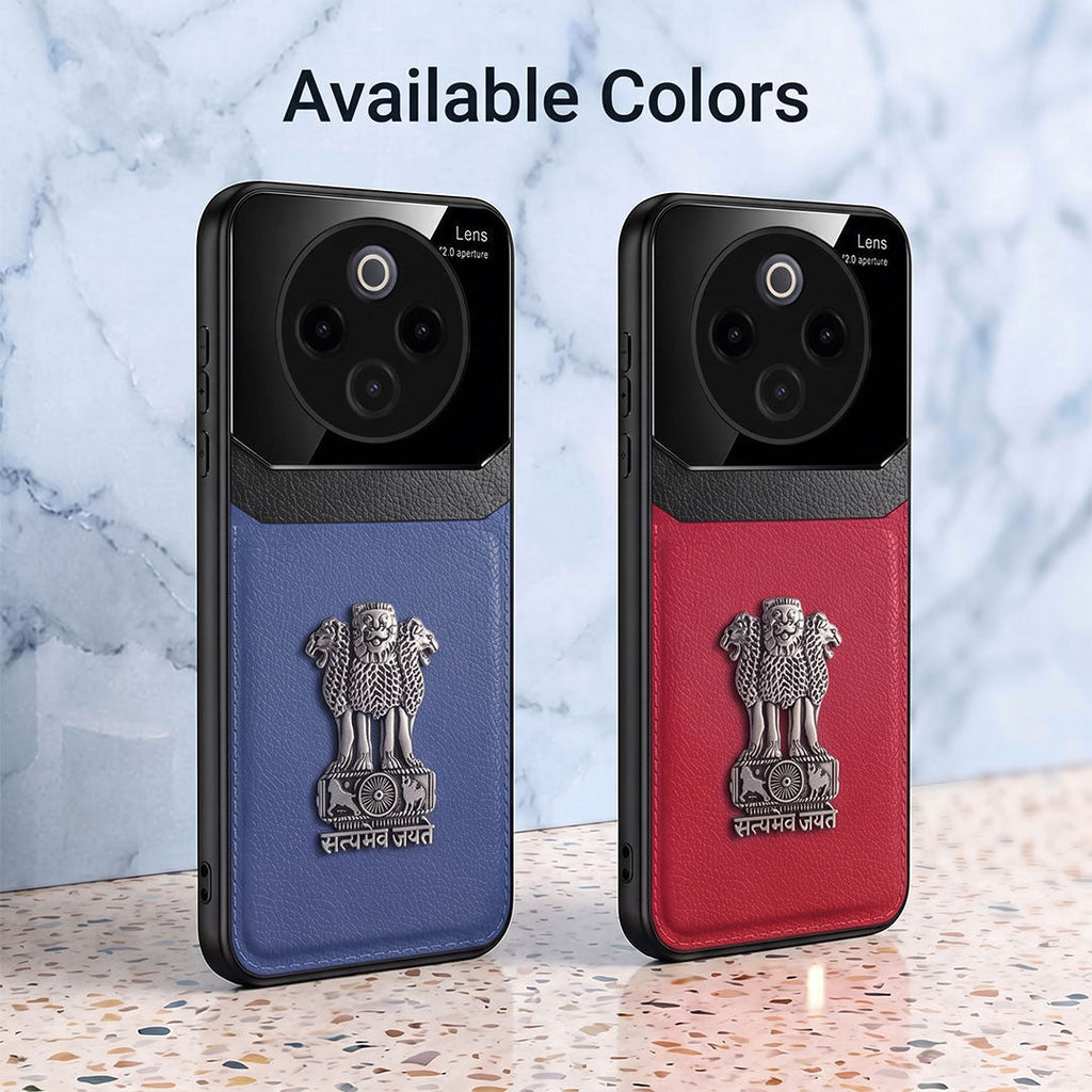 Vivo T4 5G Satyamev Jayate 3D Metal Leather Back Case