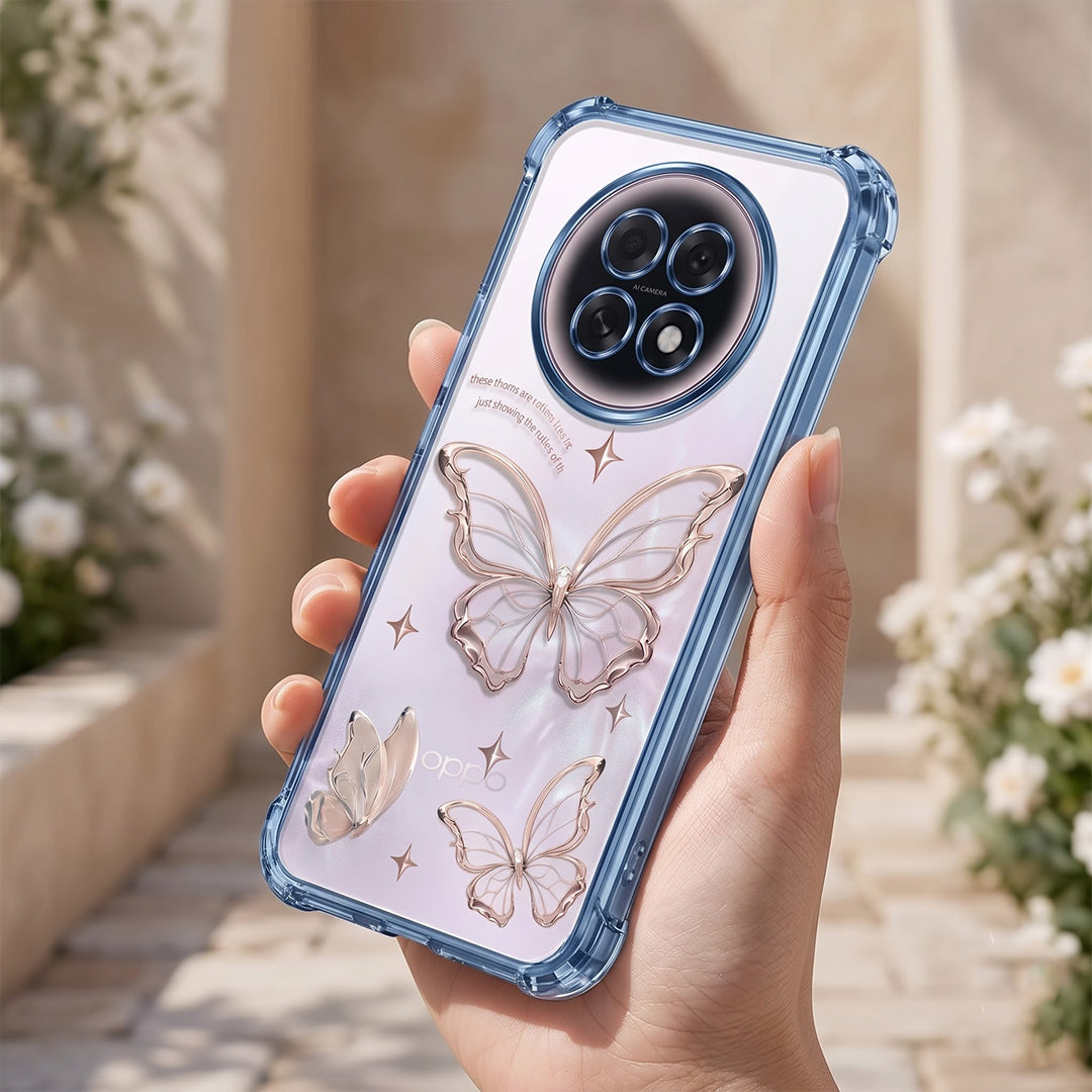 Oppo F31 Pro+ 5G Transparent Butterfly Anti-Yellow Airbag Cover
