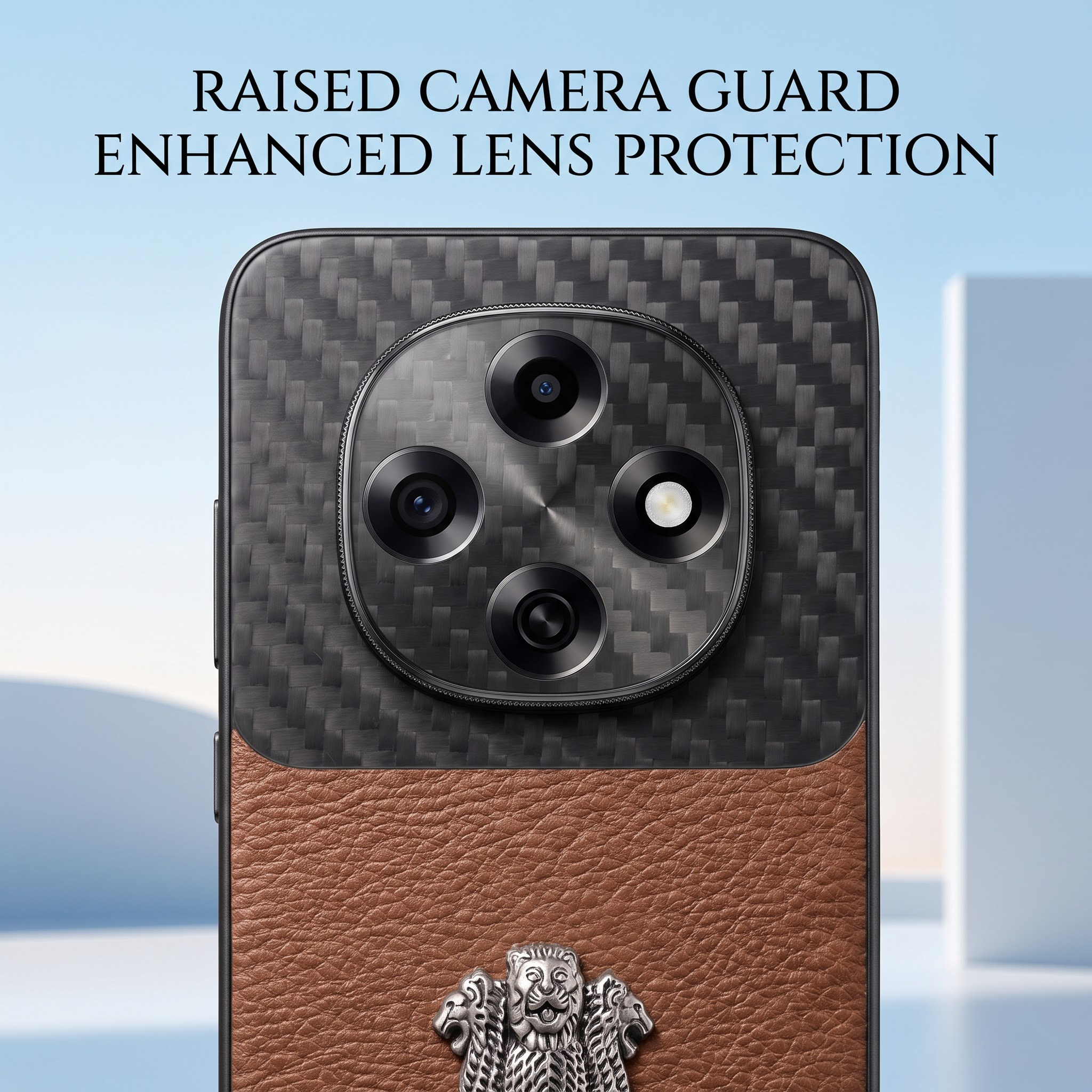 Oppo F31 Pro 5G Satyamev Jayate Carbon Fiber Leather Hybrid Phone Case