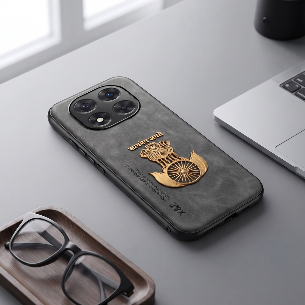 Redmi Note 14 Pro+ 5G Satyamev Jayate Comfortable Leather Phone Case
