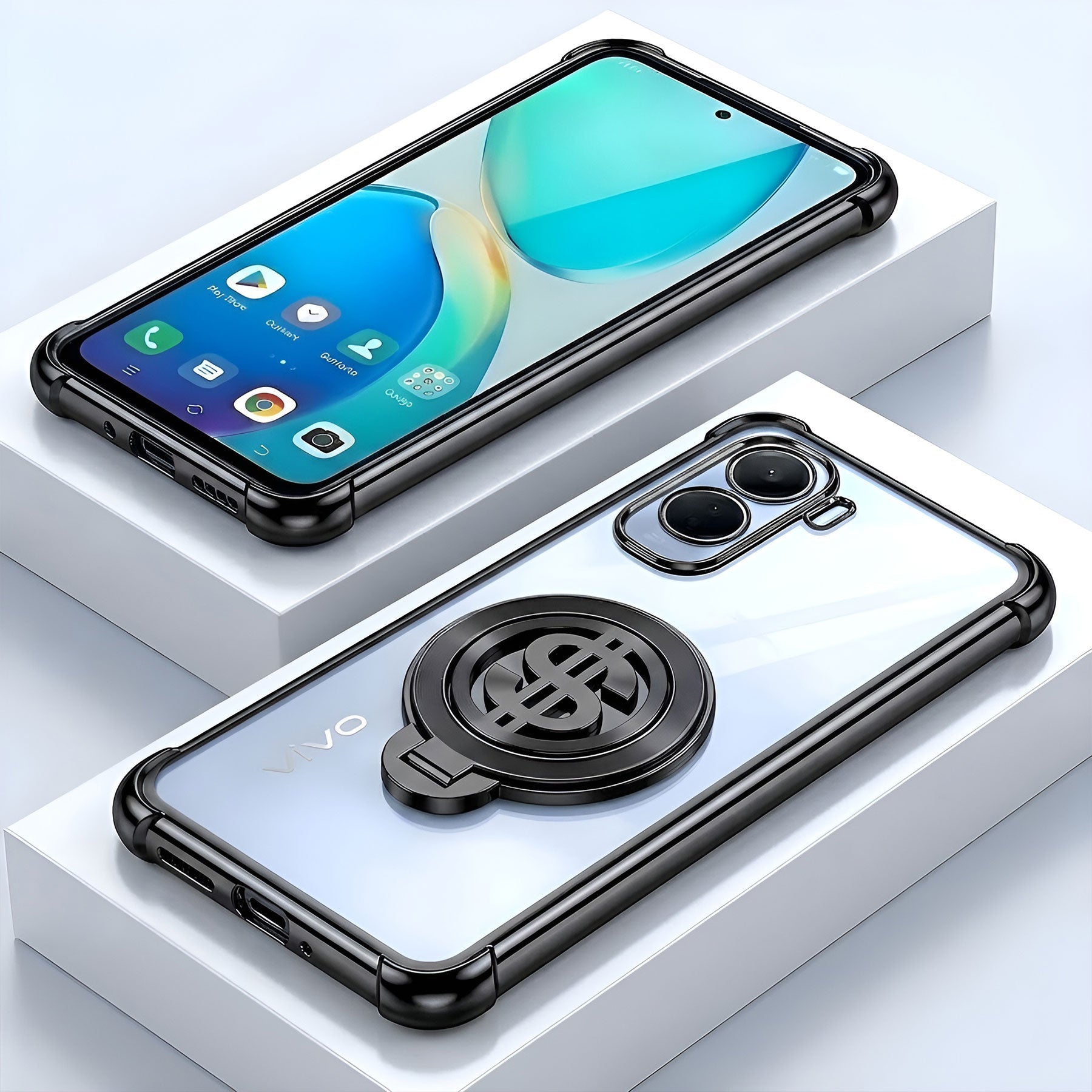Vivo T5 Pro 5G Four Corner Airbags 100% Original Astro Money Magnet Rotating Dollar Case