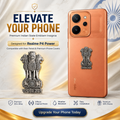 Realme P4 Power 5G Compatible Satyamev Jayate 3D Metal Emblem Sticker