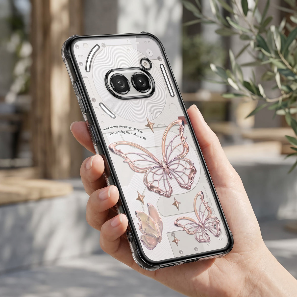 Nothing Phone 2A 5G Transparent Butterfly Anti-Yellow Airbag Cover