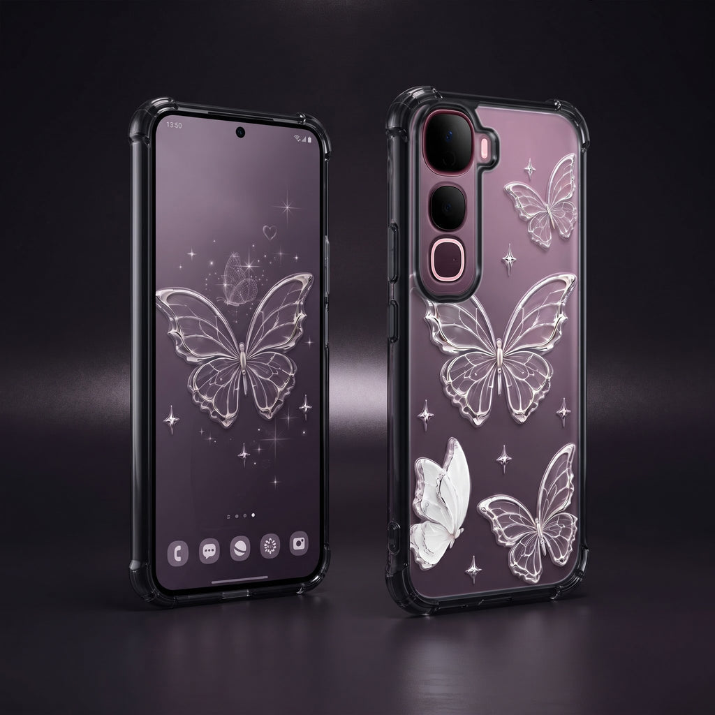 Vivo Y400 PRO 5G Transparent Butterfly Airbag Cover
