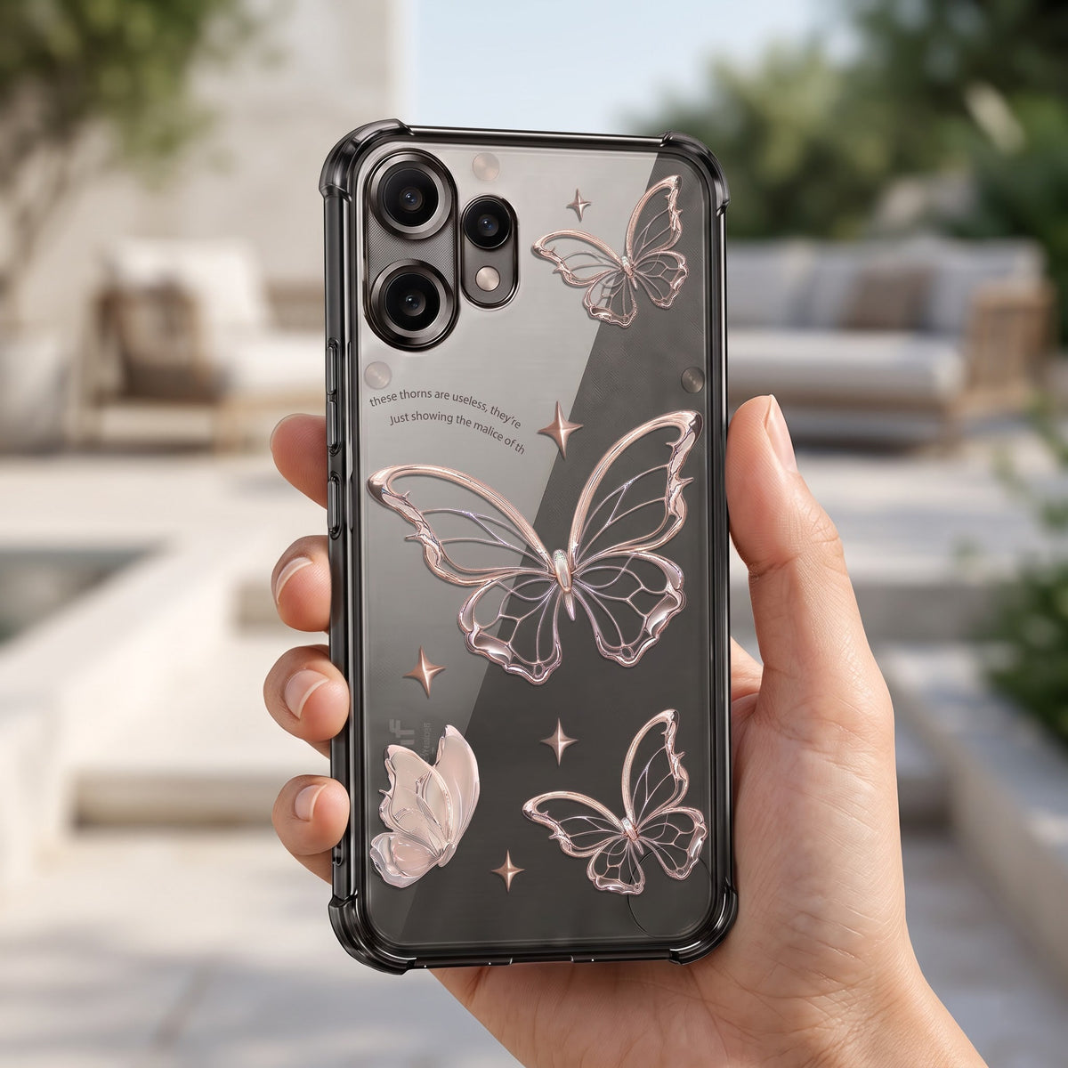 Nothing Phone 2 Pro 5G Transparent Butterfly Anti-Yellow Airbag Cover