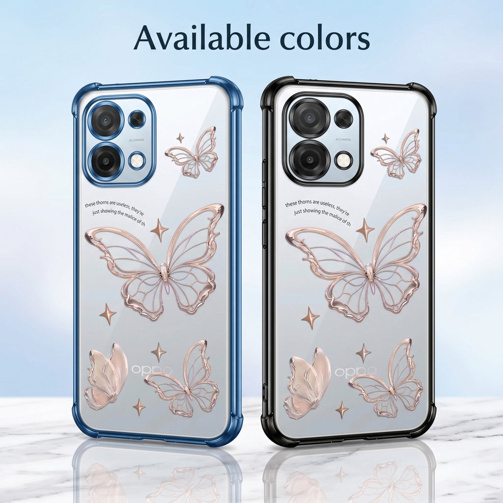 Oppo F31 5G Transparent Butterfly Anti-Yellow Airbag Cover