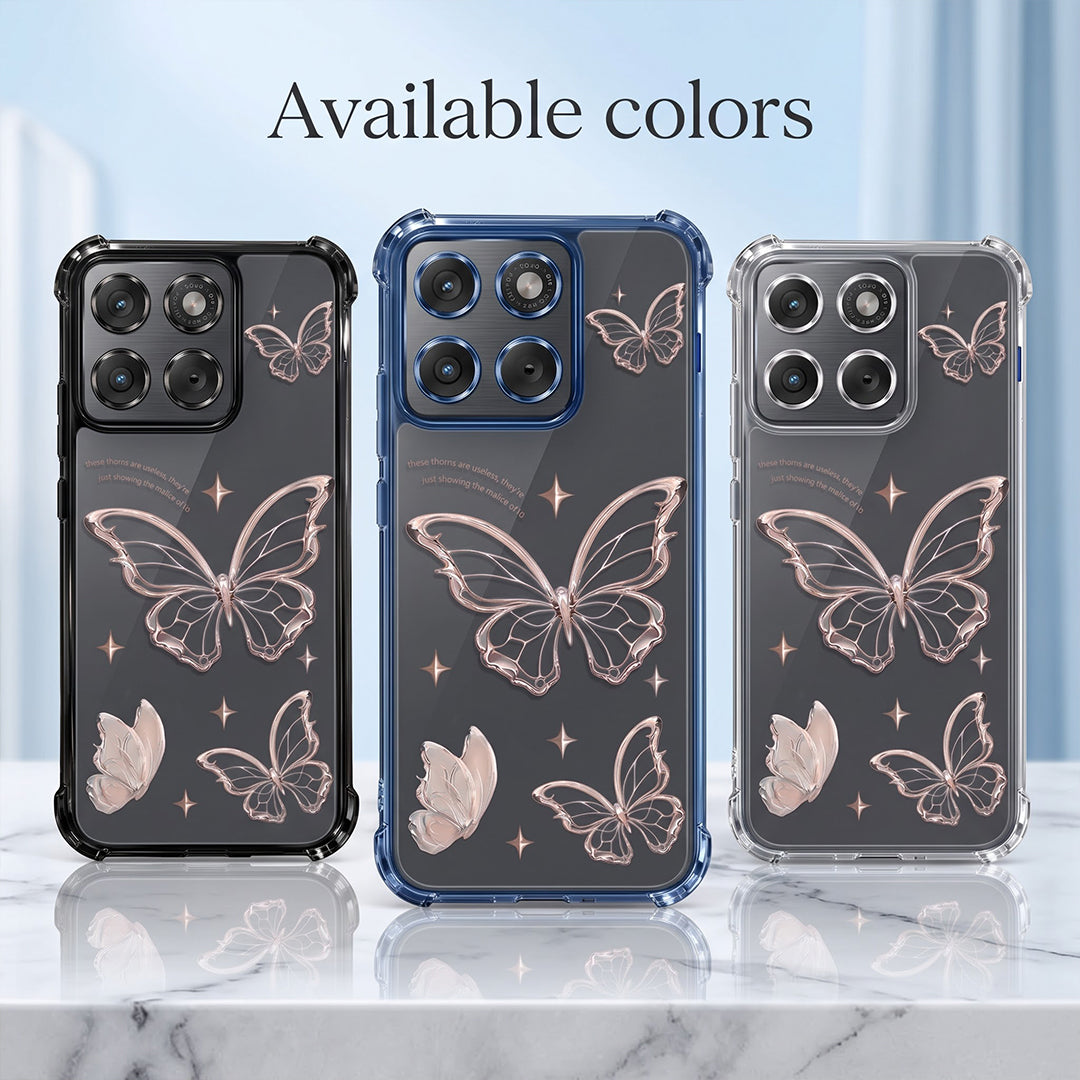 Motorola Edge 70 5G Transparent Butterfly Anti-Yellow Airbag Cover