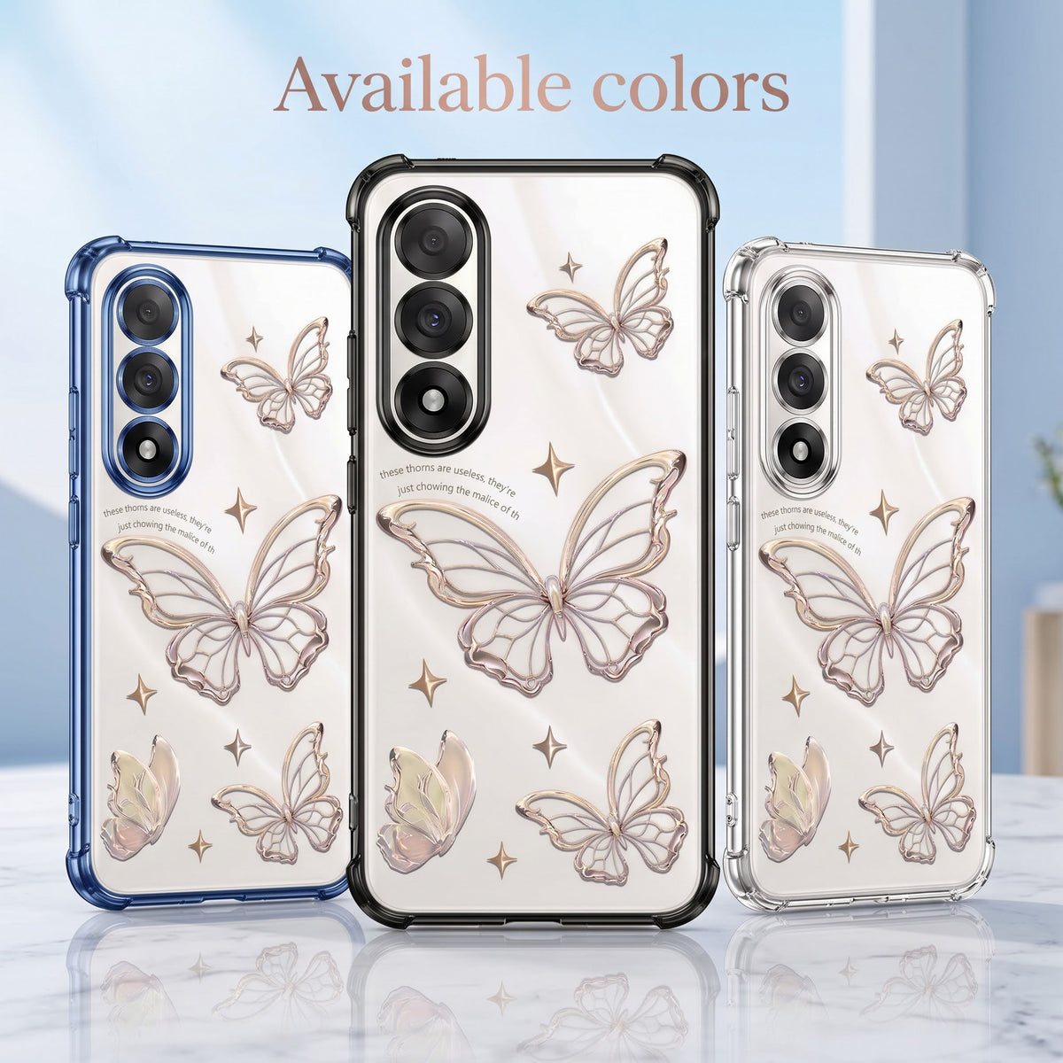 Oneplus Nord 5 5G Transparent Butterfly Anti-Yellow Airbag Cover