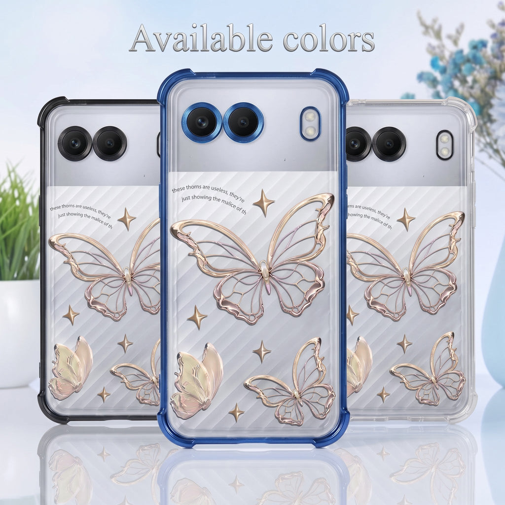 Oneplus Nord 4 5G Transparent Butterfly Anti-Yellow Airbag Cover