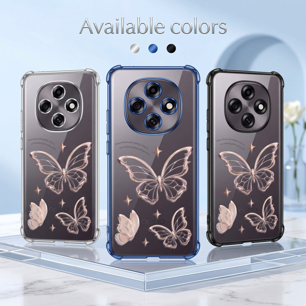 Oppo F31 Pro 5G Transparent Butterfly Anti-Yellow Airbag Cover