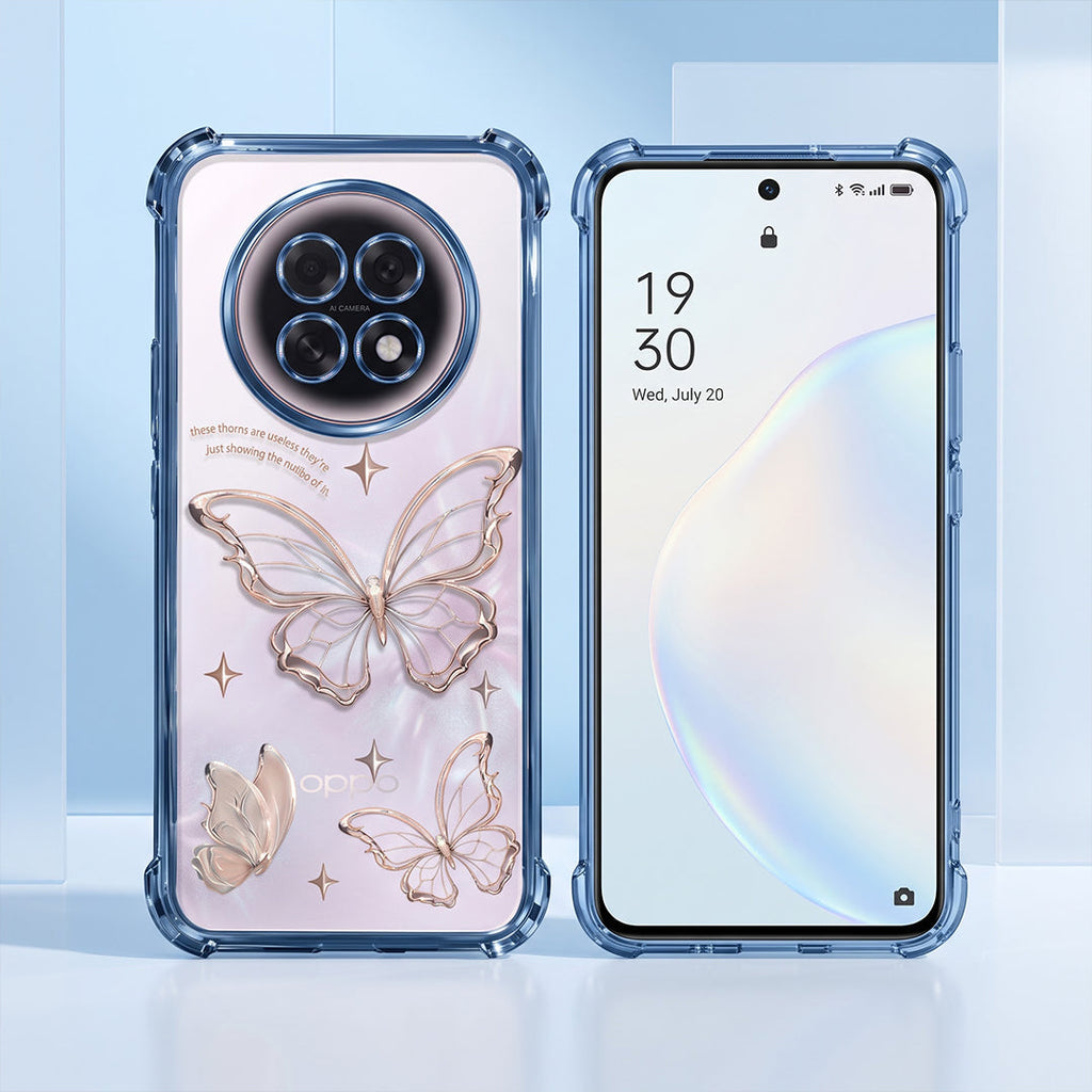 Oppo F31 Pro+ 5G Transparent Butterfly Anti-Yellow Airbag Cover
