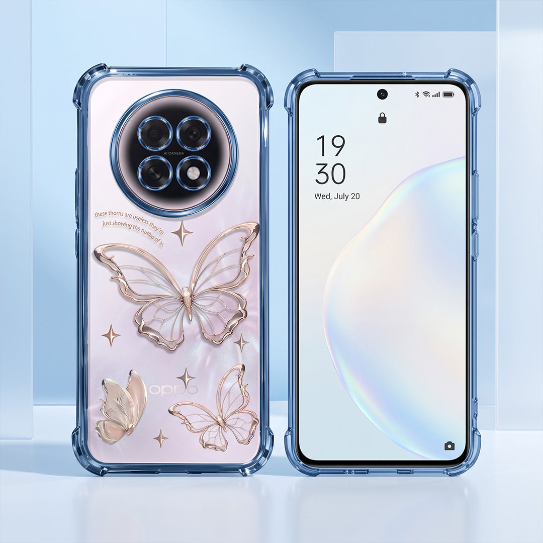 Oppo F31 Pro+ 5G Transparent Butterfly Anti-Yellow Airbag Cover
