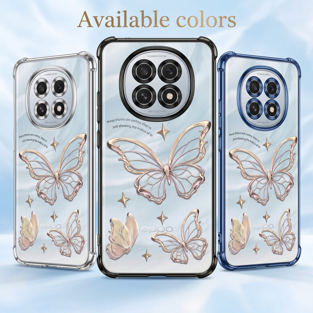 Oppo F29 5G Transparent Butterfly Anti-Yellow Airbag Cover