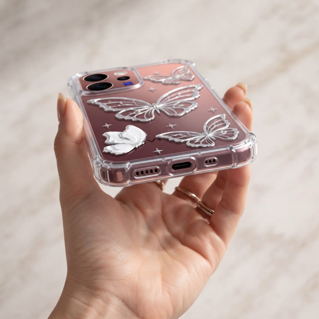 Vivo V70  5G Transparent Butterfly Airbag Cover