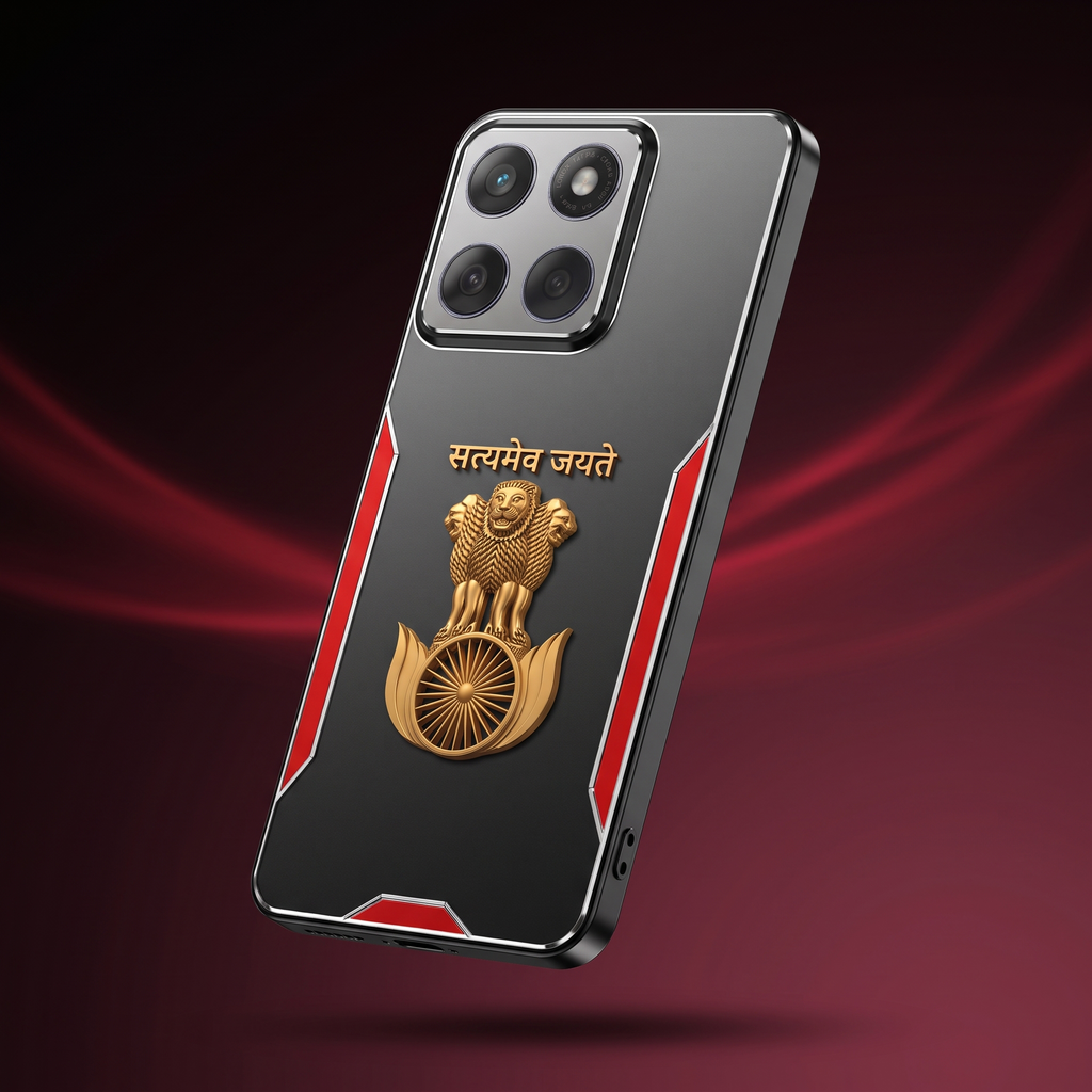 Motorola Edge 60 Fusion 5G Satyamev Jayate 3D Metal Aluminium Back Case
