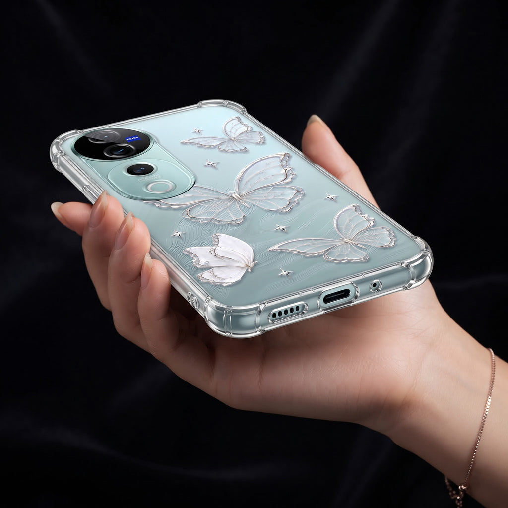 Vivo V40 PRO 5G Transparent Butterfly Airbag Cover