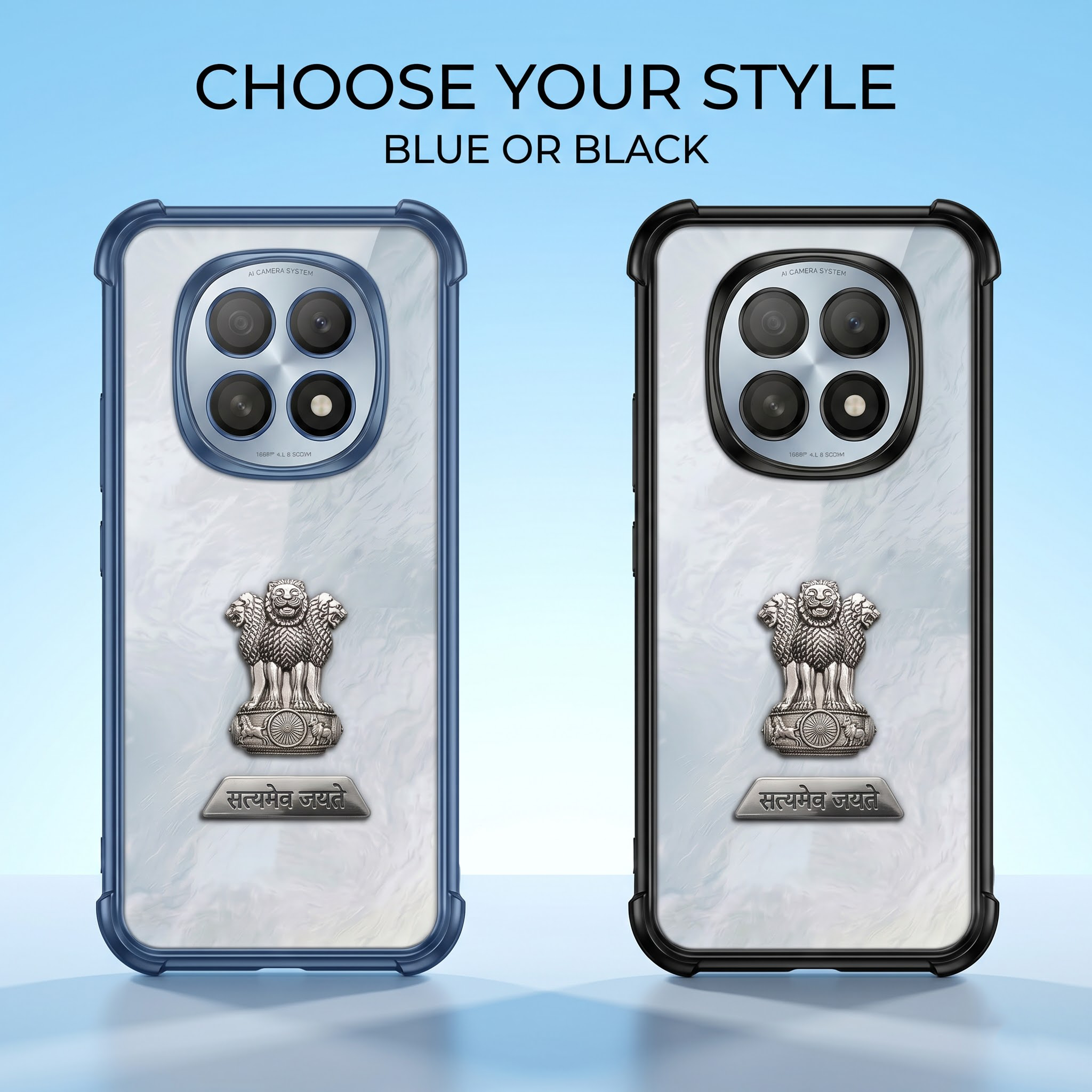 Oppo F29 5G Satyamev Jayate 2-in-1 Emblem Transparent Shockproof Airbag Case