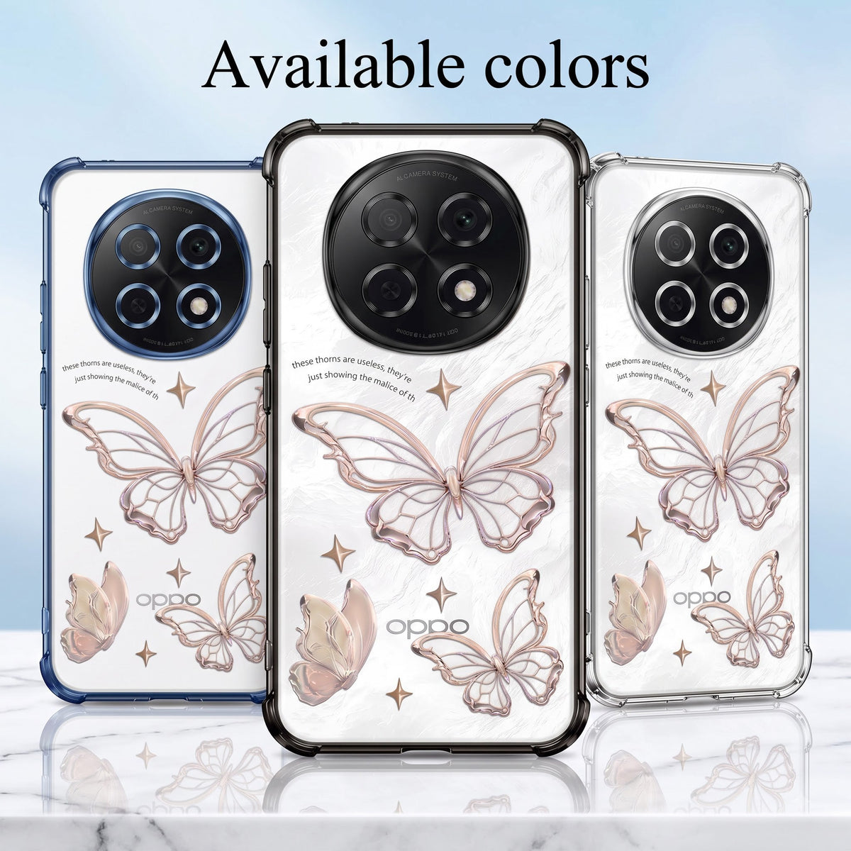 Oppo F29 Pro 5G Transparent Butterfly Anti-Yellow Airbag Cover