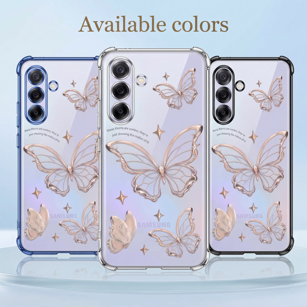 Samsung A36 5G Transparent Butterfly Anti-Yellow Airbag Cover