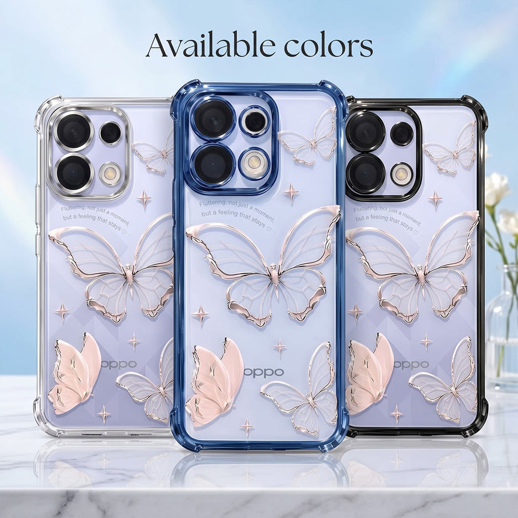Oppo K13 5G Transparent Butterfly Anti-Yellow Airbag Cover
