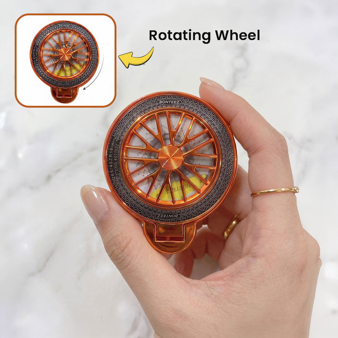 Vivo V60e 5G Stress Buster Wheel Rotating Shimmer Airbag Cosmic Orange Case