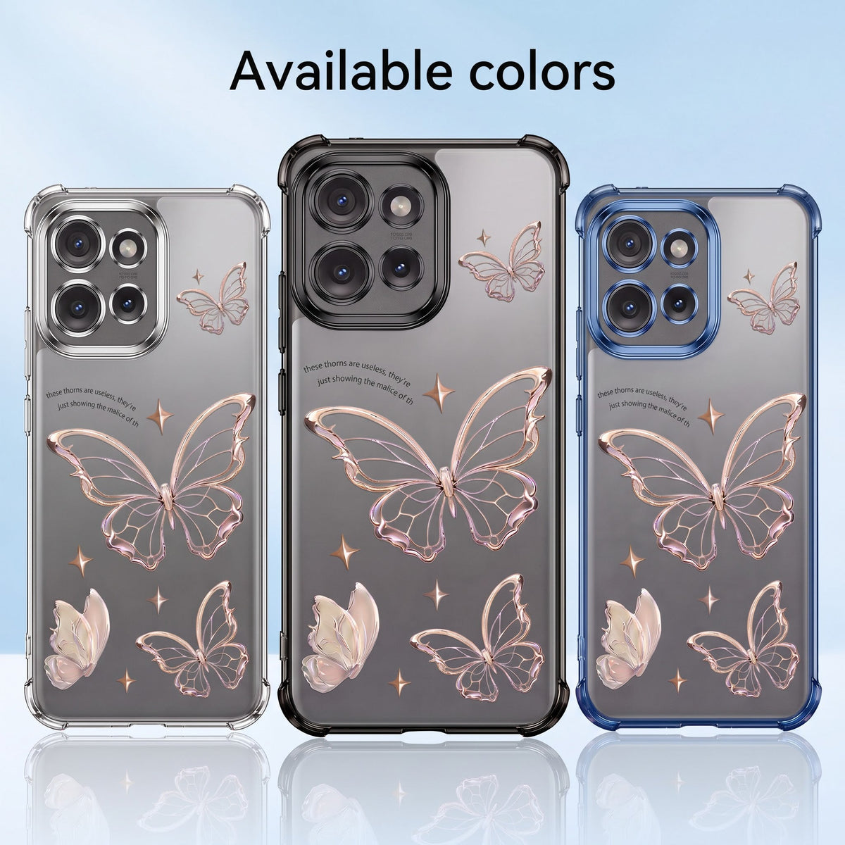 Motorola Edge 50 5G Transparent Butterfly Anti-Yellow Airbag Cover