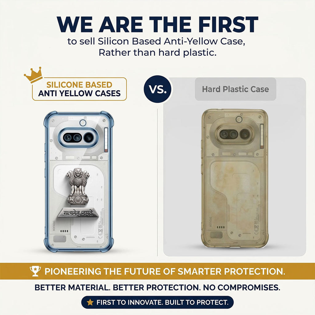 Nothing Phone 4a 5G Satyamev Jayate 2-in-1 Emblem Transparent Shockproof Airbag Case