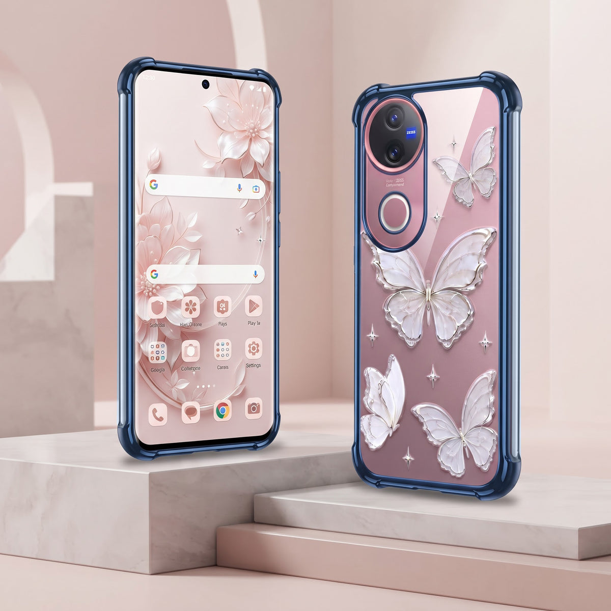 Vivo V50 5G Transparent Butterfly Airbag Cover