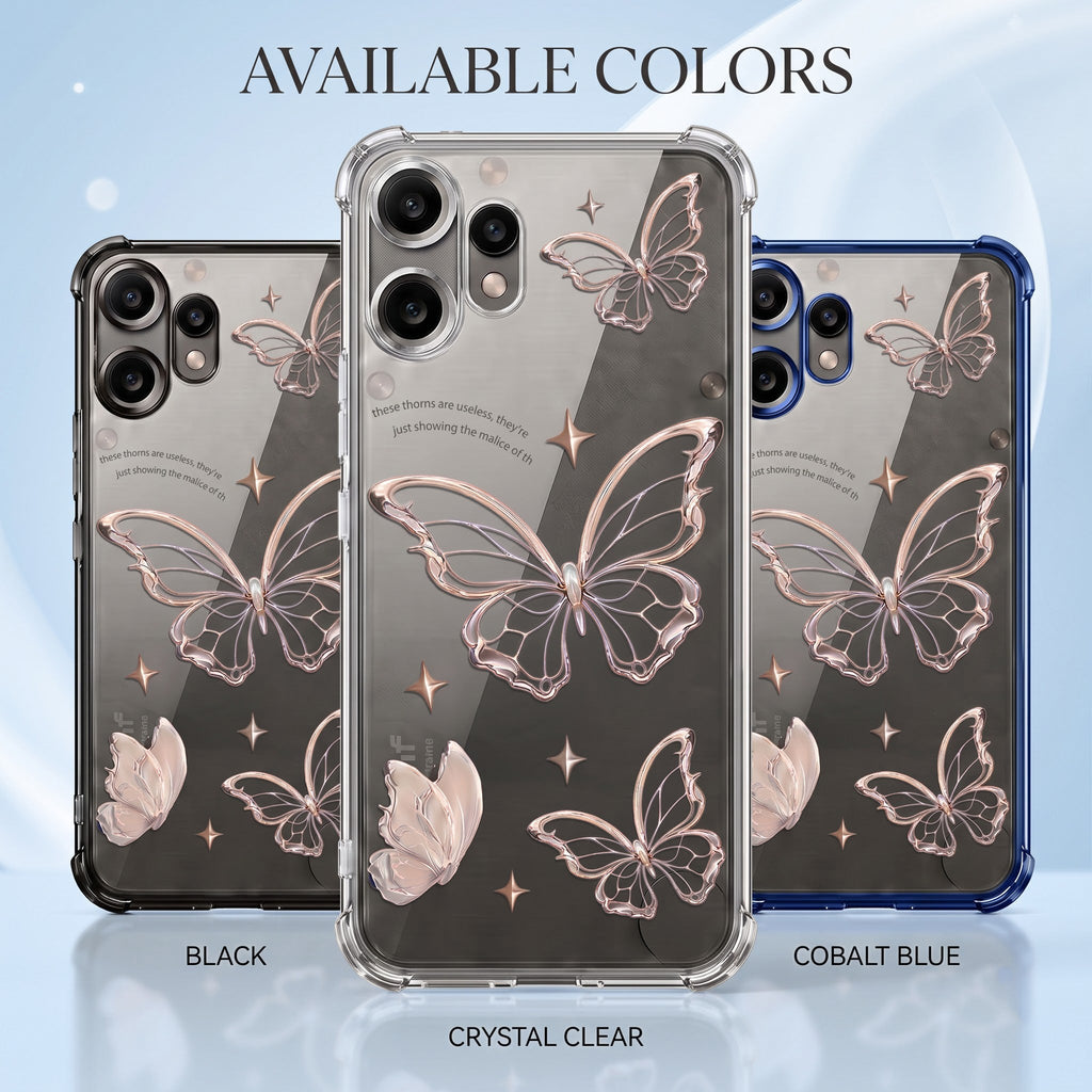 Nothing Phone 2 Pro 5G Transparent Butterfly Anti-Yellow Airbag Cover