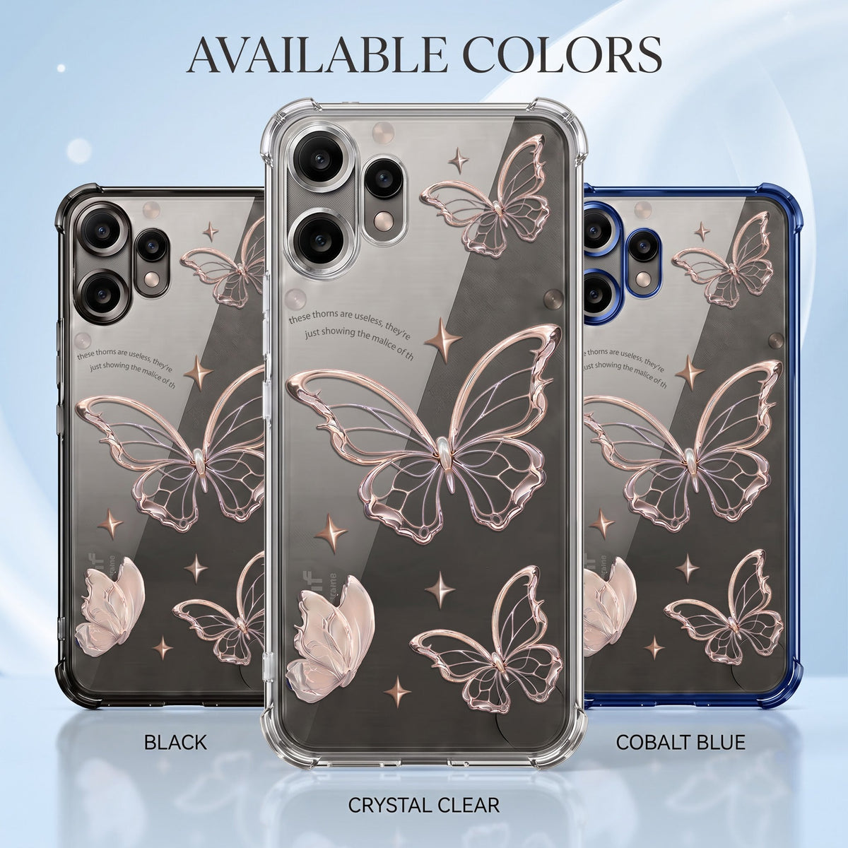 Nothing Phone 2 Pro 5G Transparent Butterfly Anti-Yellow Airbag Cover