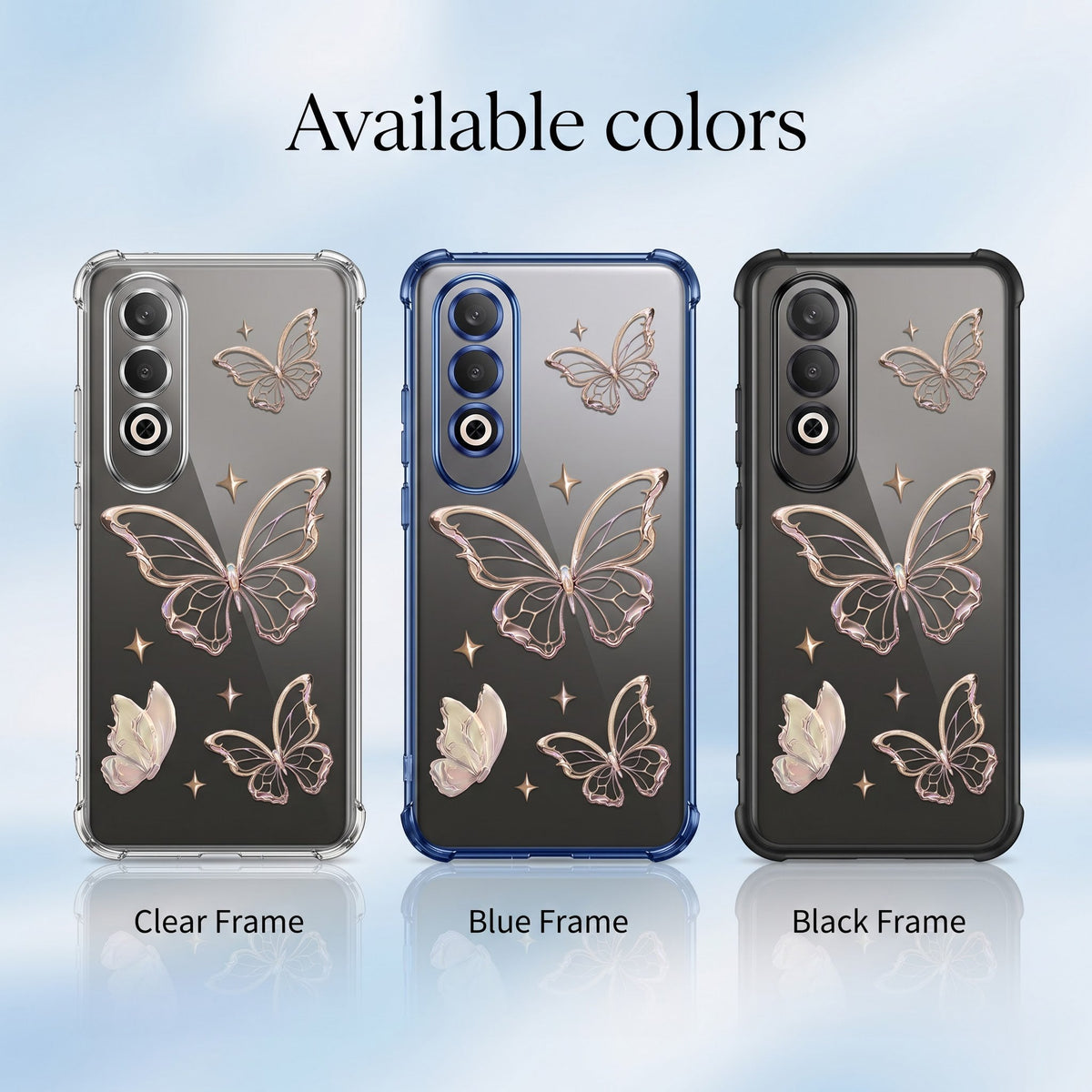Oneplus Nord CE4 5G Transparent Butterfly Anti-Yellow Airbag Cover