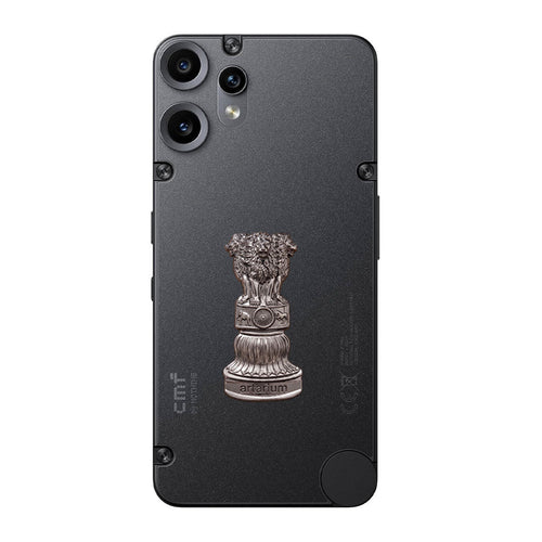 Nothing Phone 2 Pro 5G Compatible Satyamev Jayate 3D Metal Emblem Sticker