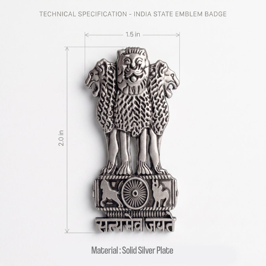 Vivo X300 FE 5G Compatible Satyamev Jayate 3D Metal Emblem Sticker