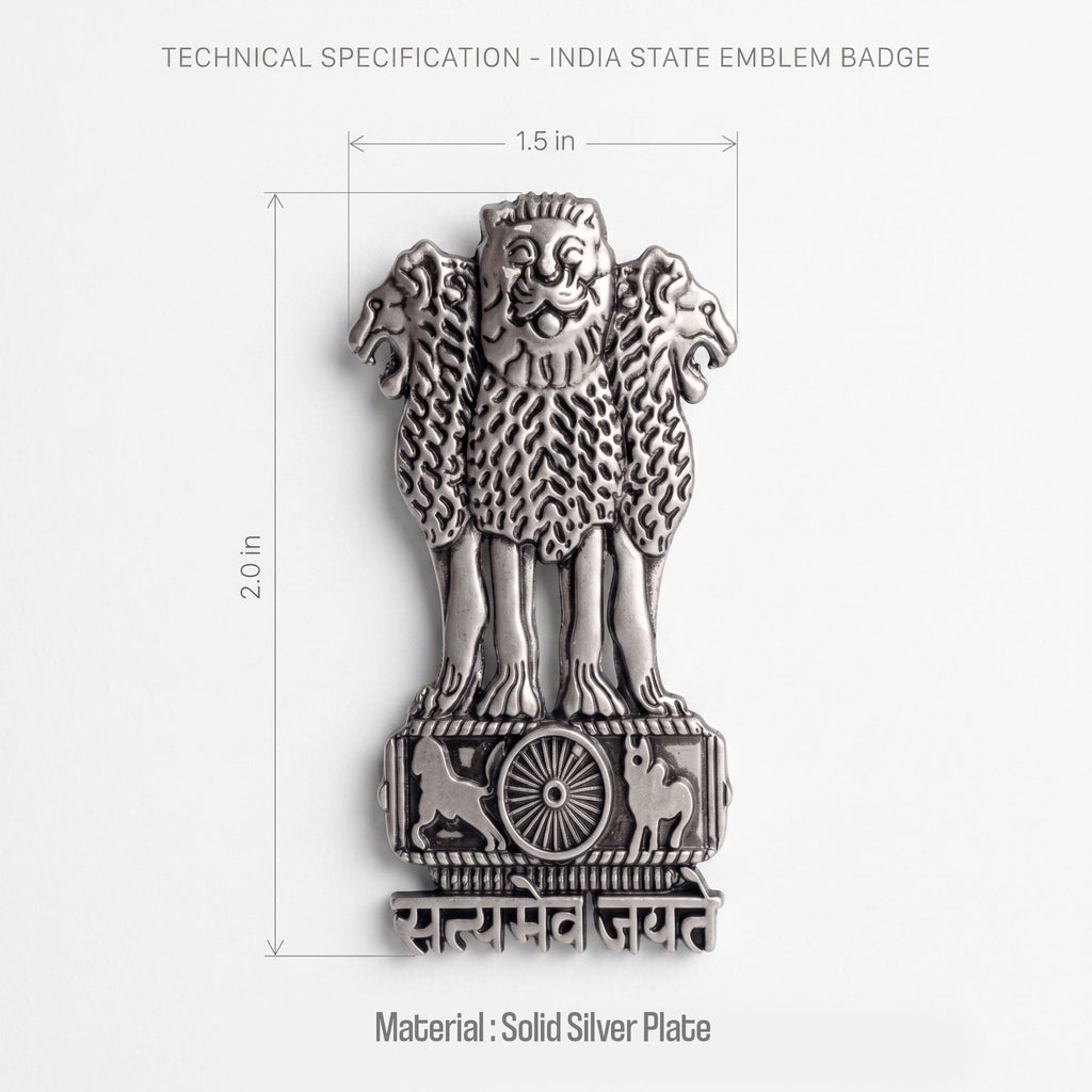 Motorola Edge 60 Fusion 5G Compatible Satyamev Jayate 3D Metal Emblem Sticker