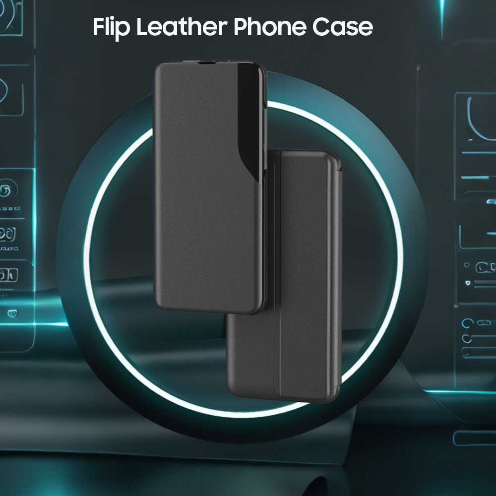 Oppo Reno 12 5G Luxury Half Window Leather Flip Case