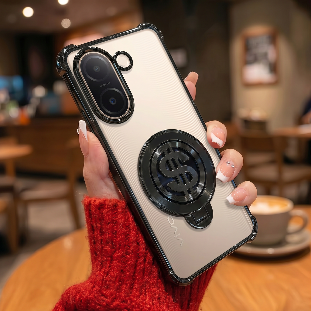 Vivo V60e 5G Four Corner Airbags 100% Original Astro Money Magnet Rotating Dollar Case