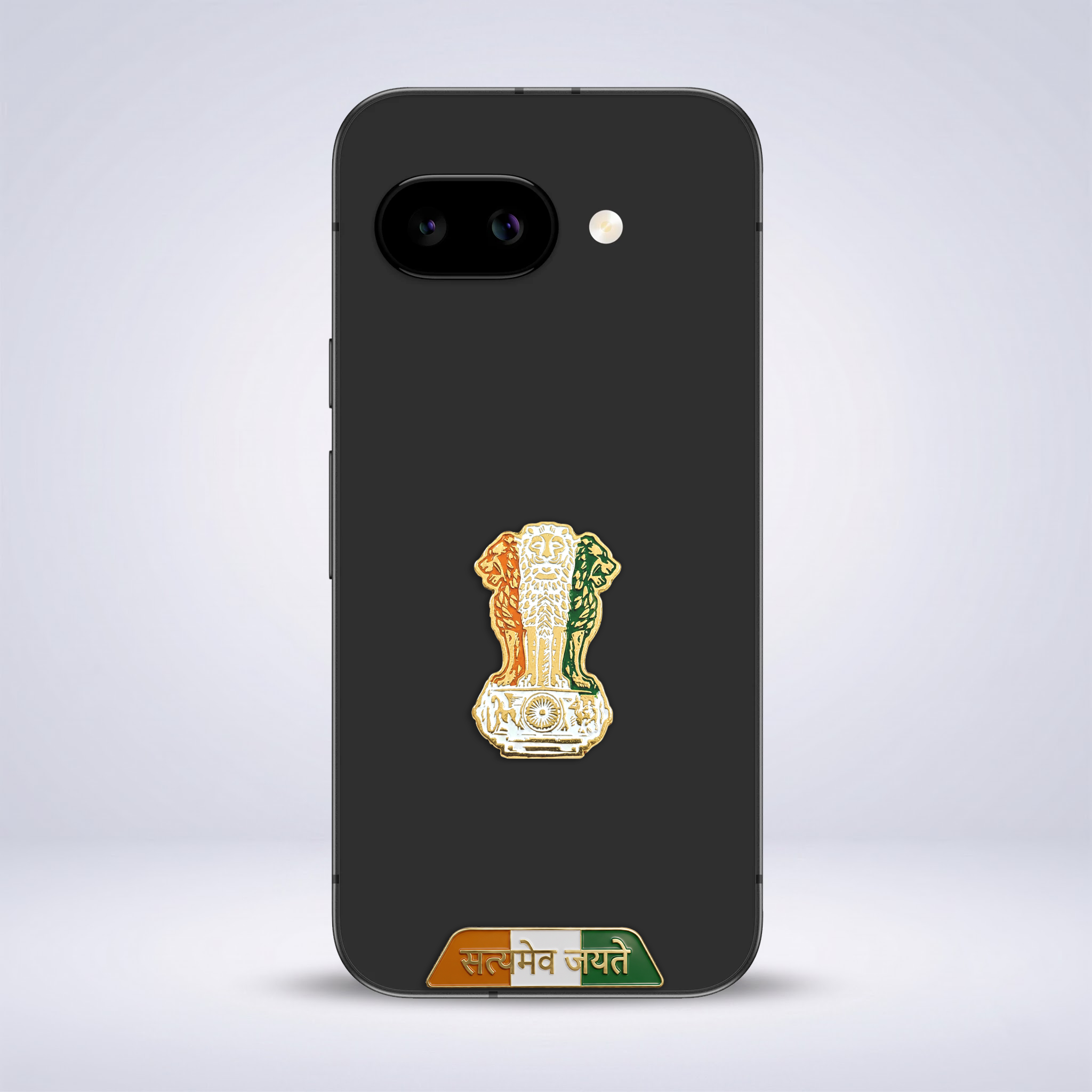 Google Pixel 9a 5G Compatible Satyamev Jayate 3D Metal Emblem Sticker